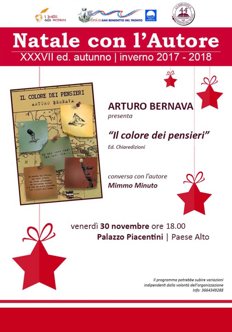 Il Colore Dei Pensieri Lo Scrittore Arturo Bernava A San