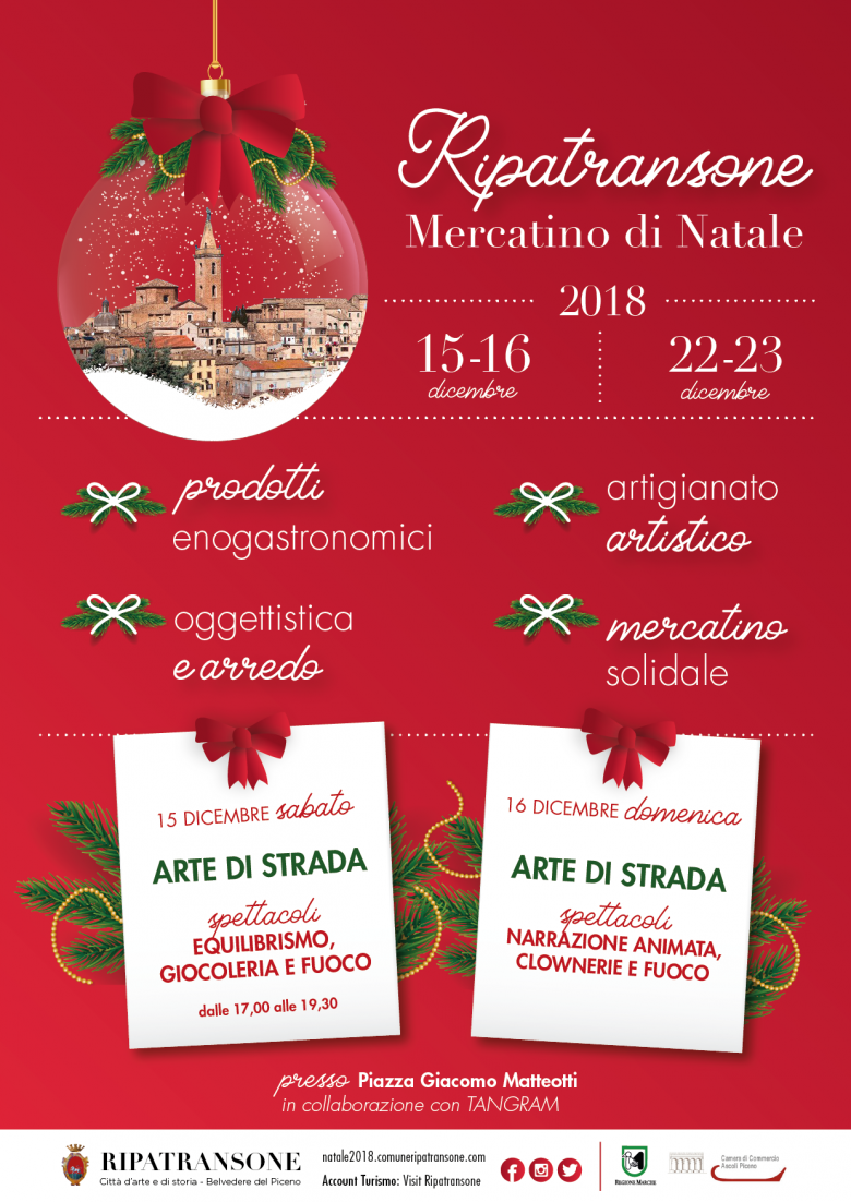 Arte Di Strada E Tipicita Del Territorio Ecco Il Mercatino Di Natale A Ripatransone Riviera Oggi